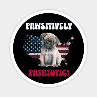 4th of July Independence Day Patriotic French Bulldog Funny Design for Dog Lovers Magnet